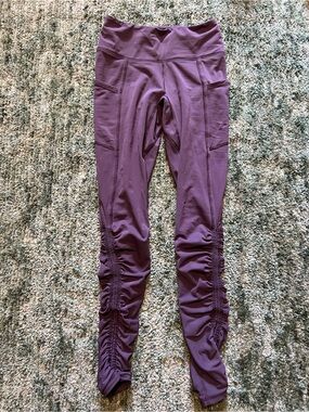 FP Movement by Free People Purple Ruched Leggings Size XS